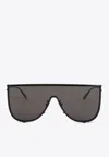Alaïa Mask-framed Metal Sunglasses In Gray