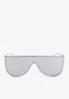 Alaïa Mask-framed Metal Sunglasses In Gray