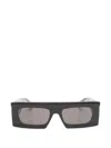 Alaïa Rectangular Frame Dark Lenses Sunglasses Design In Black
