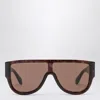 Alaïa Alaia Women Sunglasses Havana Mask In Brown