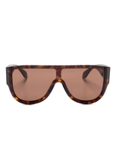 Alaïa Mask Sunglasses In Brown