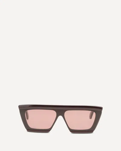 Alaïa Mask Rectangular Sunglasses In Brown