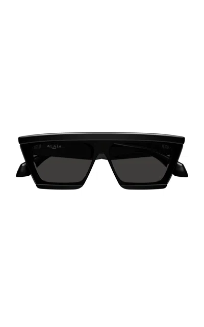 Alaïa Mask-frame Acetate Sunglasses In Black