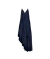 Alaïa Matte Jersey Asymmetrical Slip Dress In Black