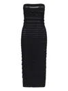 Alaïa 3d Stripe Midi Dress In Black  