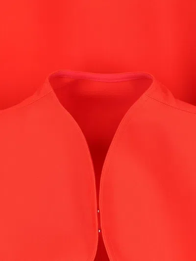 Alaïa Maxi Corset Dress In Red