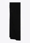 Alaïa Alaia Long Draped Black Skirt In Jersey Women In Black