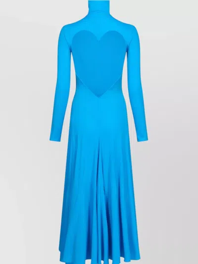 Alaïa Maxi Dress With Heart Back Detail In Blue