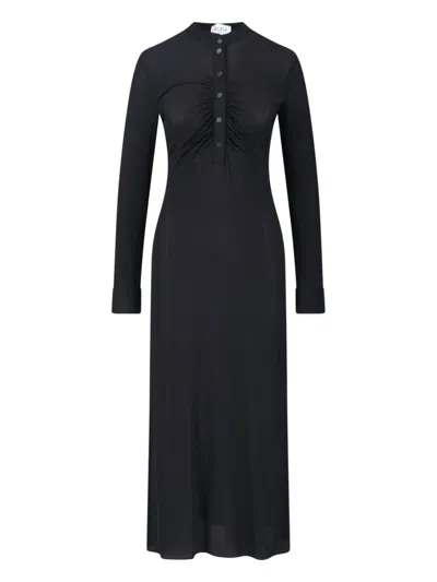 Alaïa Maxi Dress With Ruffles In Black