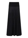 Alaïa Alaia Merino Wool Maxi Skirt In Black