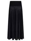 Alaïa Merino Wool Maxi Skirt In Black