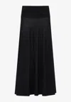 Alaïa Alaia Merino Wool Maxi Skirt In Black