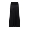Alaïa Alaia Merino Wool Maxi Skirt In Black