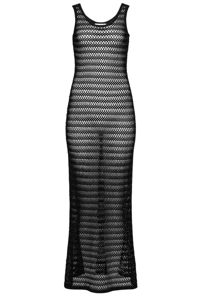 Alaïa Maxi Tank Dress In Noir Alaia