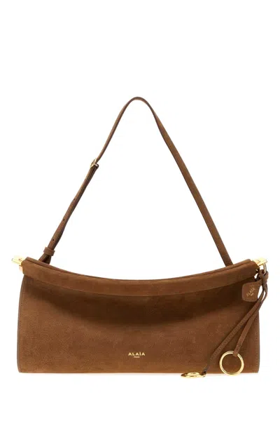 Alaïa Alaia Medium East West Shoulder Handbag In 100% Leather With Suede Lining, 30 Cm In Camel
