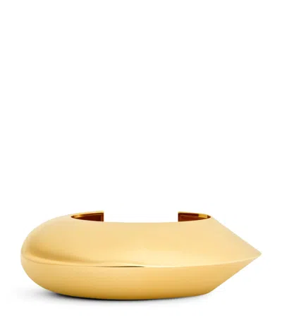 Alaïa Medium Edge Cuff Bracelet In Gold