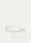 Alaïa Medium Flex Twist Leather Belt In Blanc