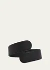 Alaïa Alaia Black Leather Flex Twist Belt Women In Noir