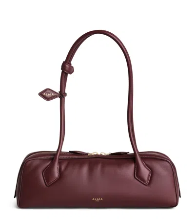 Alaïa Medium Lambskin Le Teckel Shoulder Bag In Red