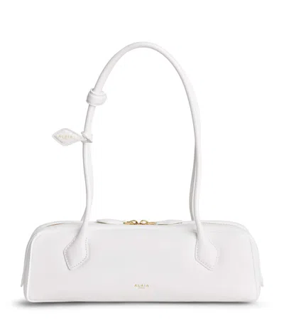 Alaïa Le Teckel Medium Bag In Padded Leather In White