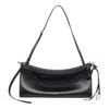 Alaïa Le Click Medium Shoulder Bag In Glossy Leather In Noir