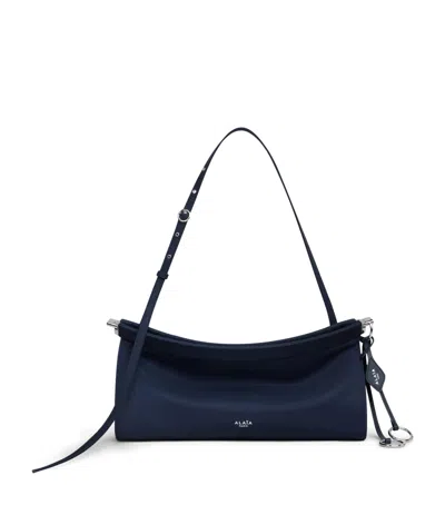 Alaïa Medium Le Click East West Shoulder Bag In Blue