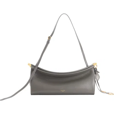 Alaïa Medium Le Click East/west Leather Shoulder Bag In Gray