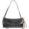 Alaïa Le Click Medium Shoulder Bag In Glossy Leather In Noir