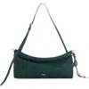 Alaïa Medium Le Click East/west Nubuck Shoulder Bag In Green