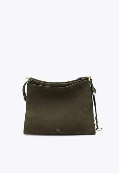 ALAÏA MEDIUM LE CLICK LEATHER SHOULDER BAG