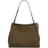 Alaïa Medium Le Click Suede Shoulder Bag In Brown