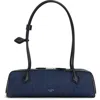Alaïa Womens Alaia Le Teckel Medium Leather Shoulder Bag In Bleu Denim