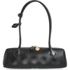 Alaïa Le Teckel Medium Shoulder Bag In Fishnet Leather In Noir