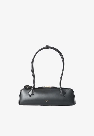 Alaïa Medium Le Teckel Elongated Shoulder Bag In White