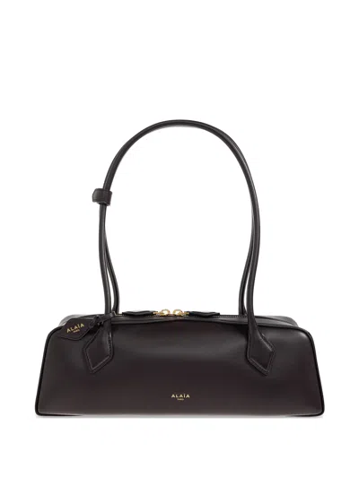 Alaïa Alaia Medium Le Teckel Leather Tote Bag In Brown
