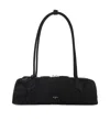 Alaïa Le Teckel Medium Nubuck Shoulder Bag In Black