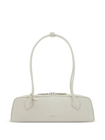 Alaïa Le Teckel Medium Leather Shoulder Bag In White