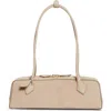 Alaïa Medium Le Teckel Suede East/west Shouder Bag In Sand