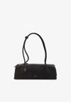 Alaïa Le Teckel Medium Leather Shoulder Bag In Black