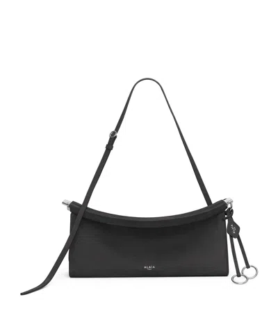 ALAÏA MEDIUM LEATHER LE CLICK EAST WEST SHOULDER BAG