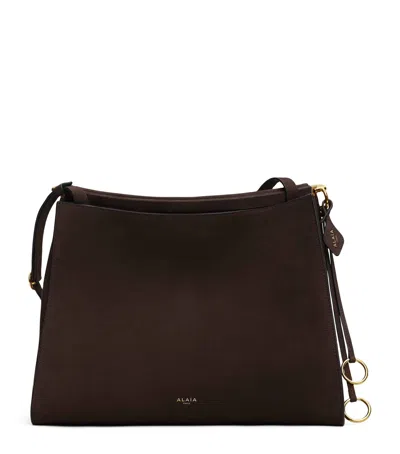 Alaïa Medium Nubuck Le Click Square Shoulder Bag