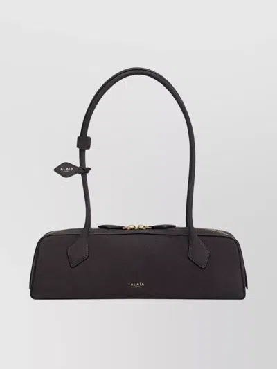 Alaïa Medium Nubuck Shoulder Bag With Top Handle