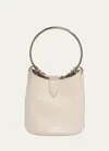 Alaïa Medium Ring Bucket Bag In Leather In Neutral