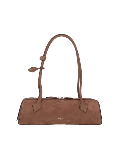 Alaïa Medium Shoulder Bag "le Teckel" In Brown