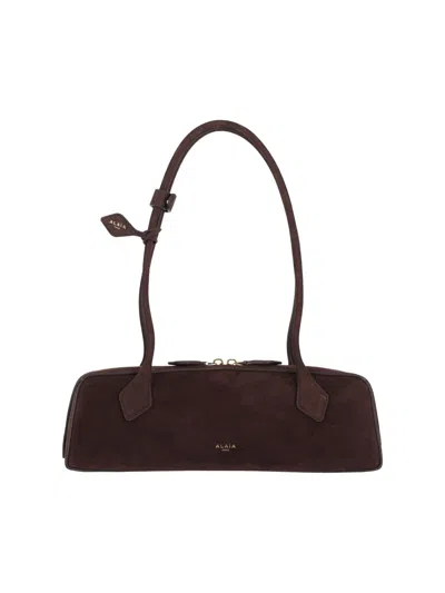 Alaïa Medium Shoulder Bag "le Teckel" In Brown