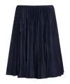 Alaïa Merino Flannel Pleated Skirt In Black