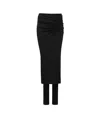Alaïa Skirt-detailed Merino Wool Pants In Black