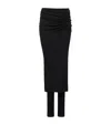 ALAÏA MERINO WOOL-BLEND SKIRT-TROUSERS