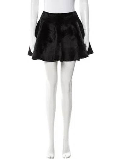Pre-owned Alaïa Merino Wool Mini Skirt W/ Tags In Black