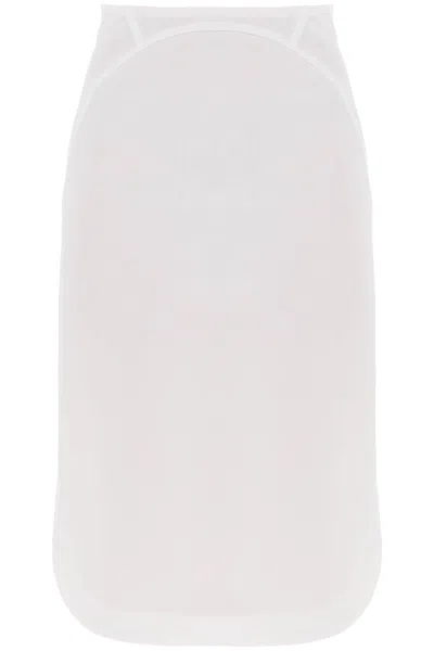 Alaïa "mermaid Style Heavy Mesh Skirt" In White